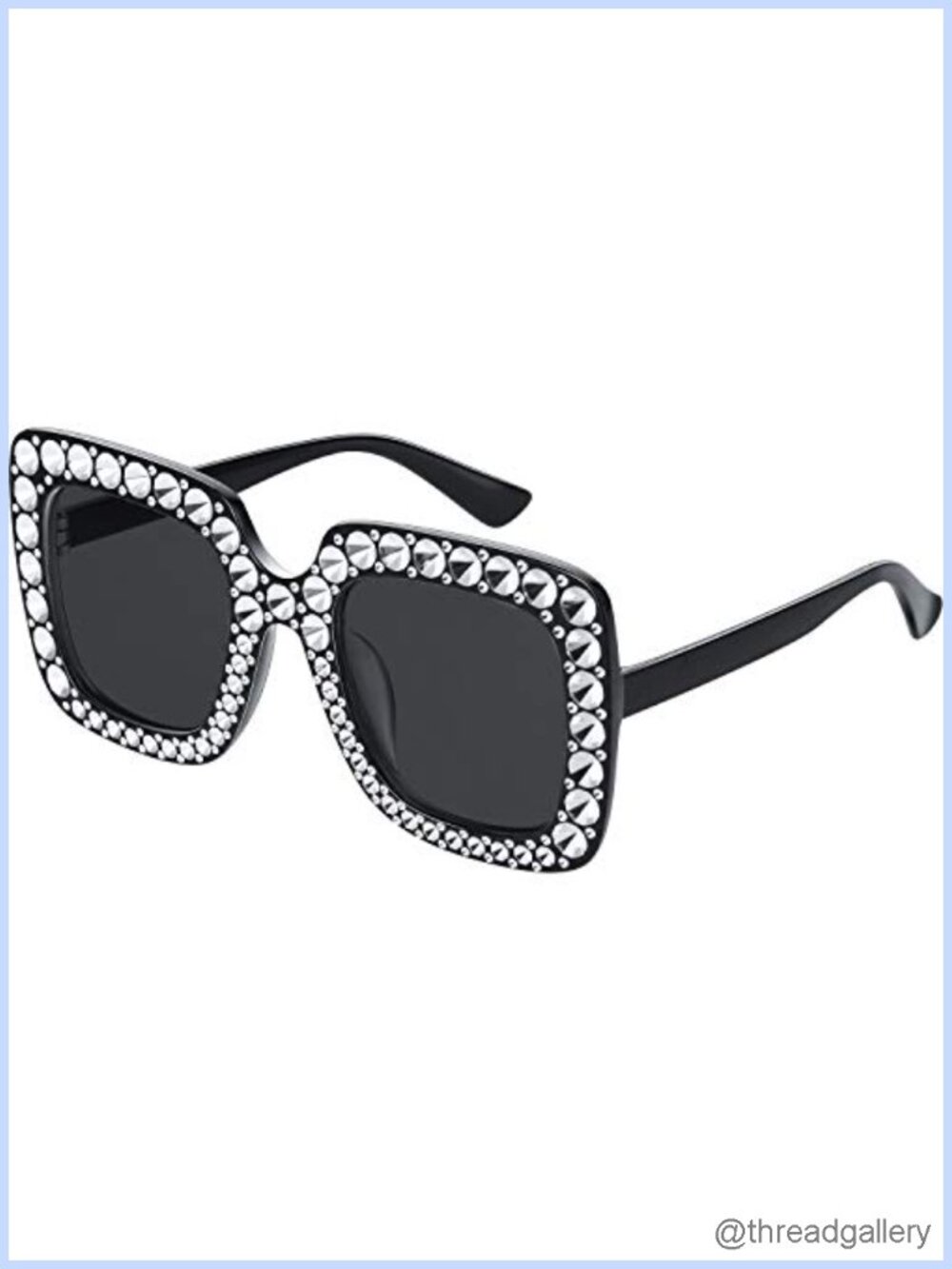 Oversized Square Disco Sunglasses Lightweight Polycarbonate Full Frame Retro